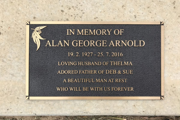 Bronze Plaques Created in Geelong, Victoria - The Headstone Company