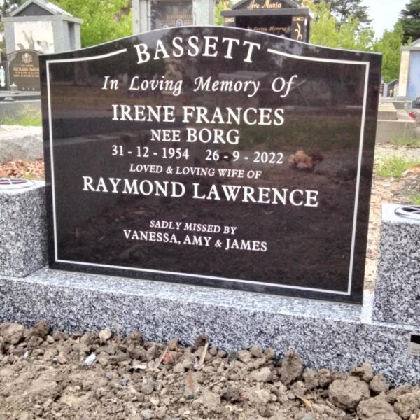 Custom headstone in Fawkner Memorial Park