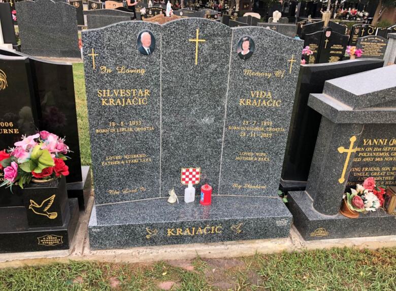 Custom headstone, Keilor Cemetery