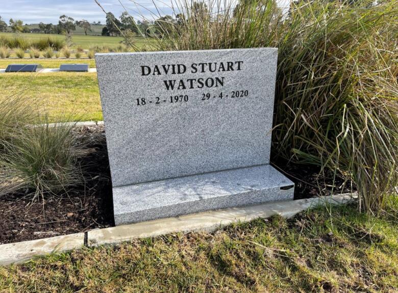 Custom headstone in Lilydale Memorial Park