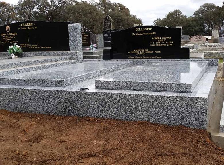 Benalla double monument headstone