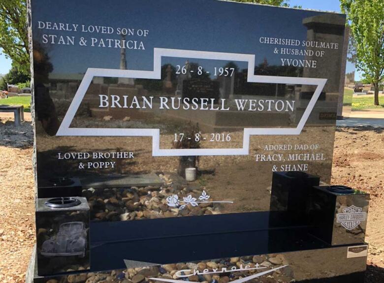 Lancefield headstone base custom