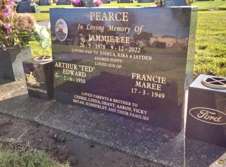 Custom headstone in Colac