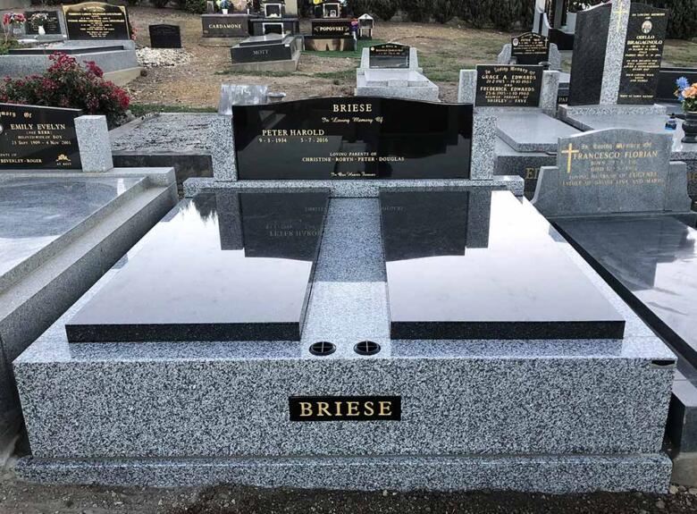 Yan Yean double monument headstone