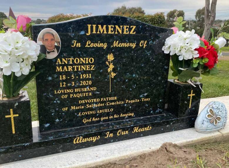 Jimenez - small lawn headstone and base