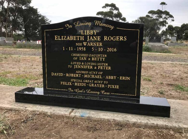 Rogers - grave marker and base